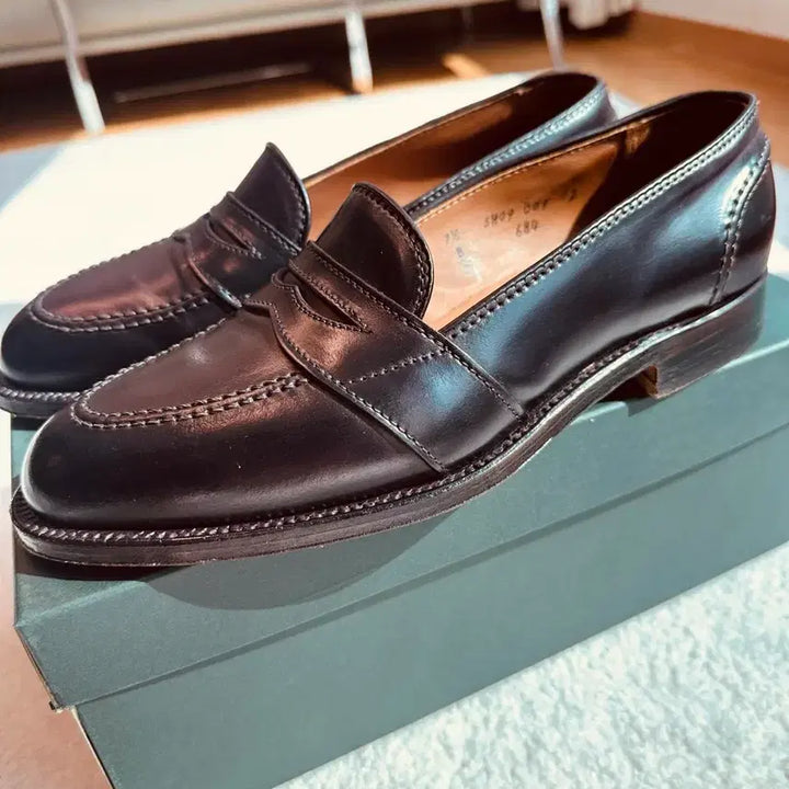 [SOLD OUT] 알든 684 컬러8 코도반 풀스트랩 로퍼 7.5D / 팔러 구매 / 박스