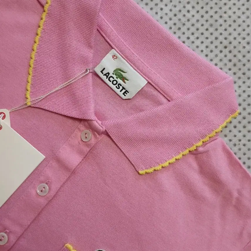 [BUNJANG] Lacoste Pink Short Sleeve Polo Shirt / 라코스테 핑크색 반팔 카라티 새상품