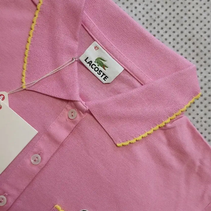 [BUNJANG] Lacoste Pink Short Sleeve Polo Shirt / 라코스테 핑크색 반팔 카라티 새상품