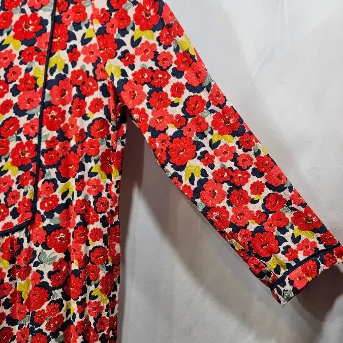 [BUNJANG] Cath Kidston Red Floral Print Dress SS4 / 캐스 키드슨 빨강 꽃프린트 원피스  ss4