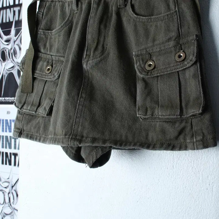 [BUNJANG] Brand Vintage Cargo Skirt Khaki / W(S) 브랜드빈티지 스커트 치마 카고 카키 밀리터리 아메카지-262E