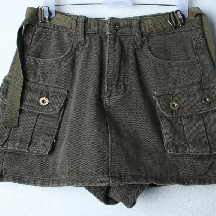 [BUNJANG] Brand Vintage Cargo Skirt Khaki / W(S) 브랜드빈티지 스커트 치마 카고 카키 밀리터리 아메카지-262E