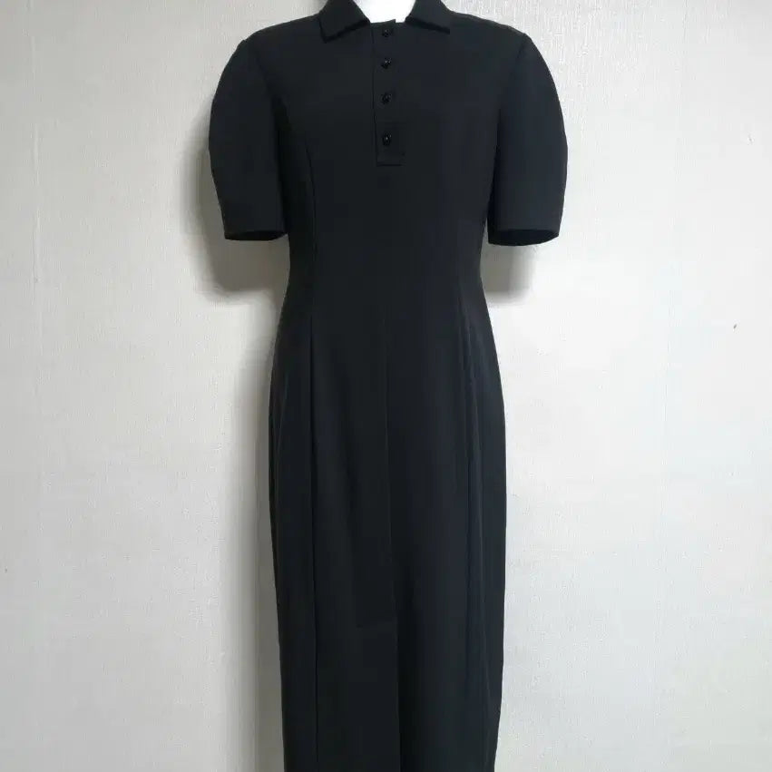 [BUNJANG] Kara Button Short Sleeve Long Dress / L338 카라버튼반팔롱원피스