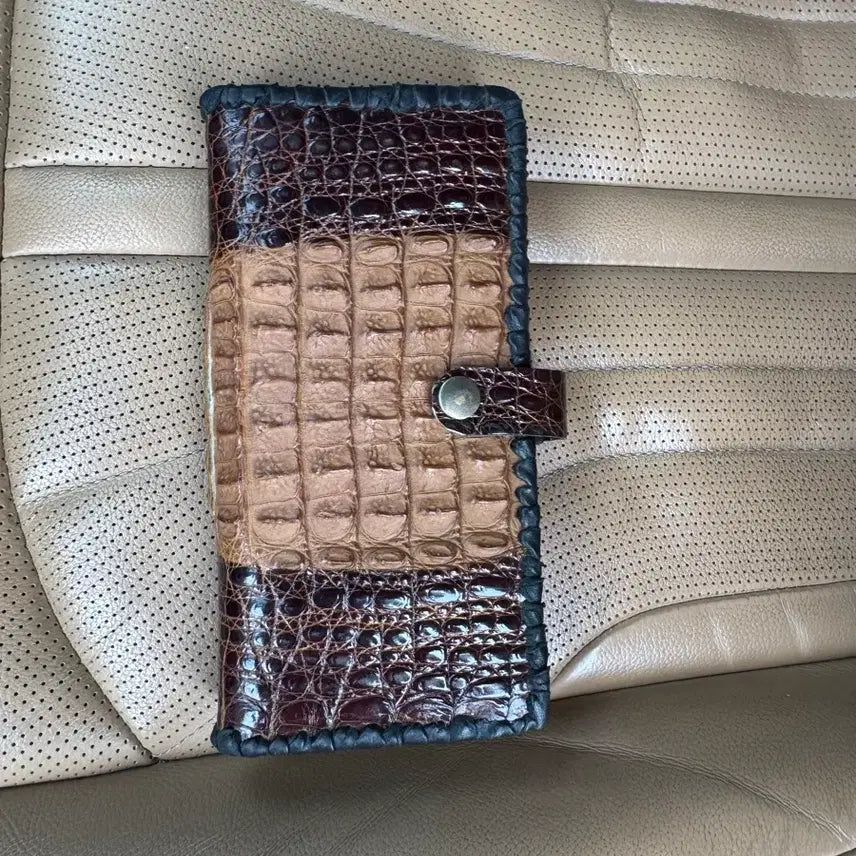 [BUNJANG] Alligator Leather Bifold Wallet / 악어가죽 지갑