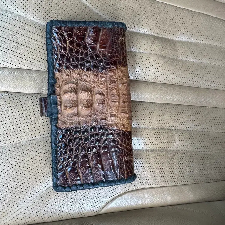 [BUNJANG] Alligator Leather Bifold Wallet / 악어가죽 지갑