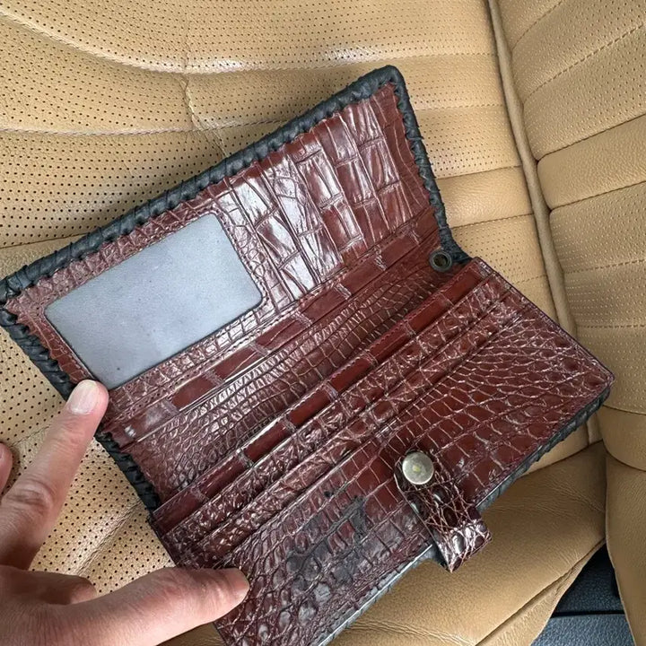 [BUNJANG] Alligator Leather Bifold Wallet / 악어가죽 지갑