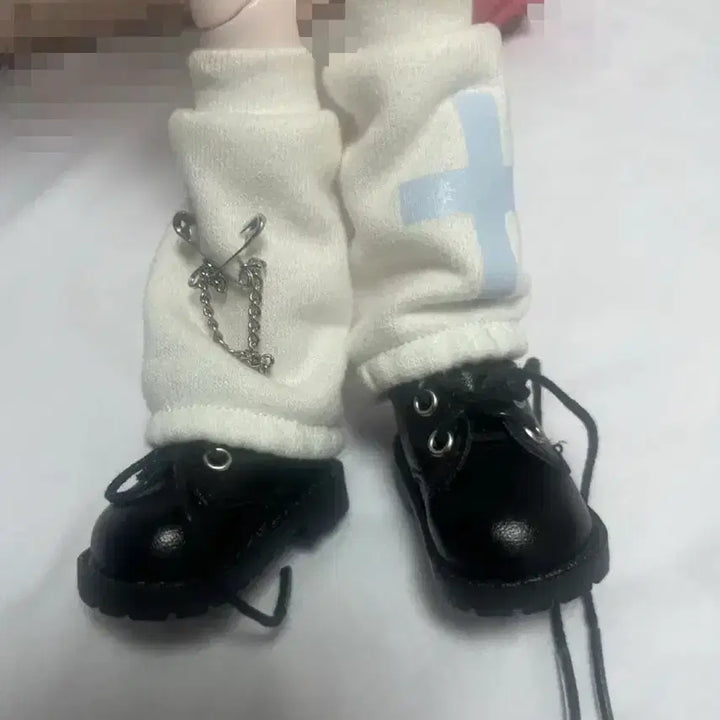[BUNJANG] 20cm Doll Black Shoes / 솜인형 20cm 검정색 인형 구두