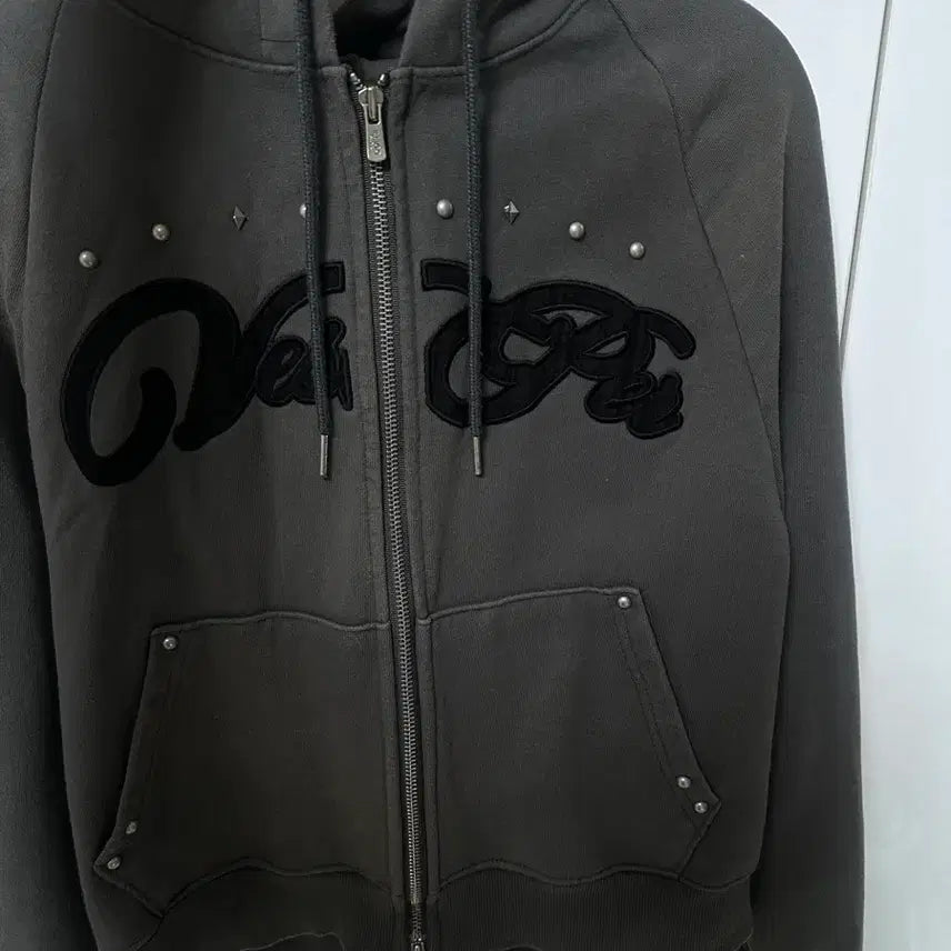 [BUNJANG] Illigo Charcoal Hoodie Zip-up S / 일리고 후드집업 차콜 s