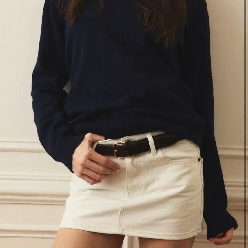 [BUNJANG] Glony 99 Low Rise Mini Skirt White S Size / 새상품) 글로니 99 로우라이즈 미니스커트 화이트 s사이즈