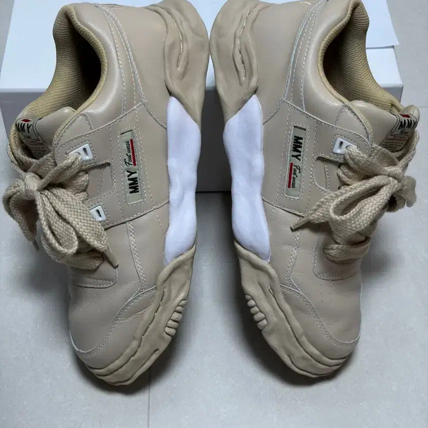 [BUNJANG] Mihara Yasuhiro Parker Leather Sneakers Beige EU43 / 미하라 야스히로 파커 레더 스니커즈 43사이즈 판매