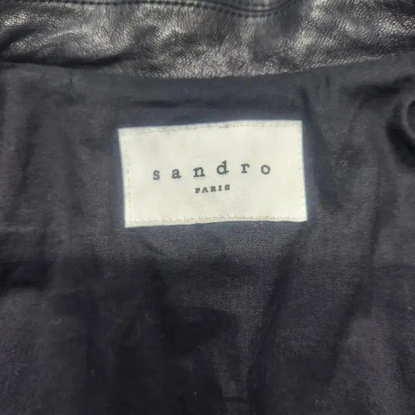 [BUNJANG] Sandro Black Leather Rider Jacket / 산드로 블랙 레더 라이더 자켓