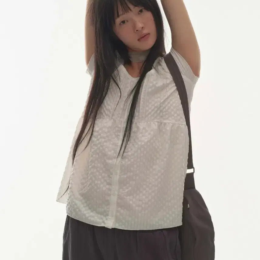 [BUNJANG] COYSEIO Pintuck Blouse White OS / COYSEIO 핀턱 블라우스 화이트 OS