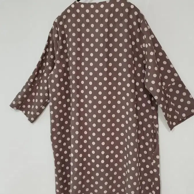 [BUNJANG] Polka Dot Linen Jacket / 거의 새옷 브라운 린넨 마100% 귀여운 땡땡이 여름 자켓