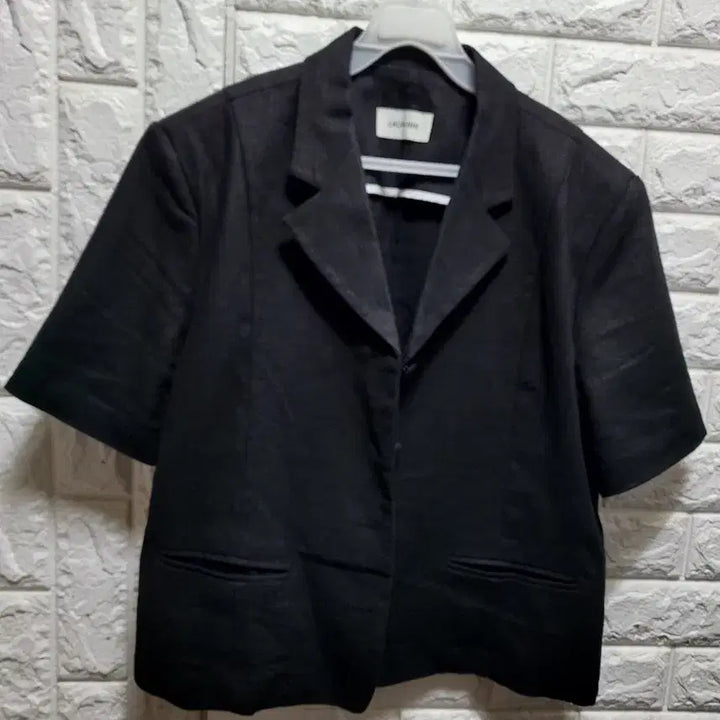 [BUNJANG] LaurenHi Linen 100% Short Sleeve Jacket (M) / 로렌하이 린넨100 반팔자켓M