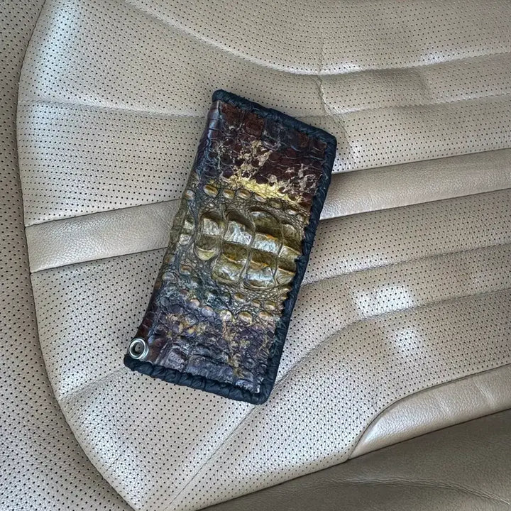 [BUNJANG] Genuine Crocodile Leather Bifold Wallet / 악어가죽지갑
