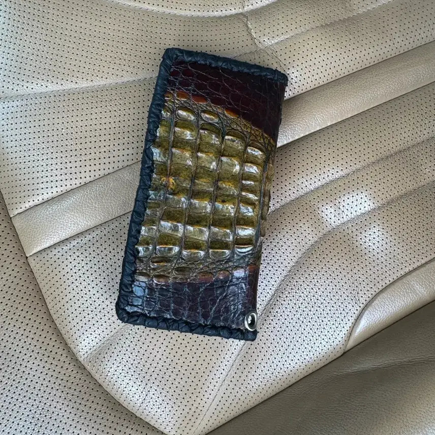 [BUNJANG] Genuine Crocodile Leather Bifold Wallet / 악어가죽지갑