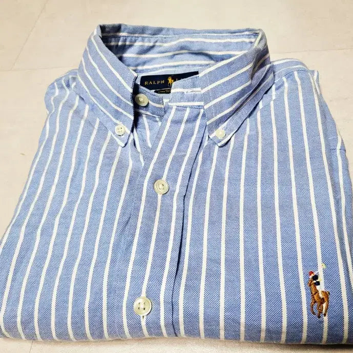 [BUNJANG] Polo Ralph Lauren Oxford Stripe Long Sleeve Shirt / 폴로 옥스포드 스트라이프 셔츠 공용 폴1328