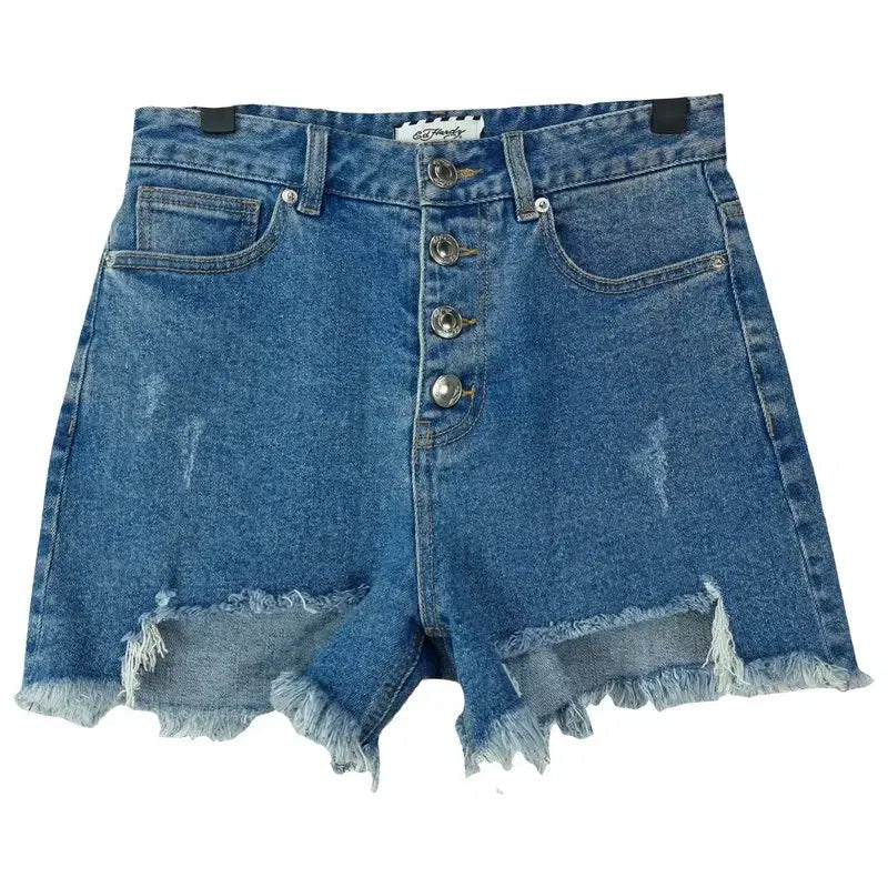 [BUNJANG] Ed Hardy Embroidered Back Pocket Denim Shorts / 에드하디 백포켓 자수 데님 숏츠 핫팬츠 M20307