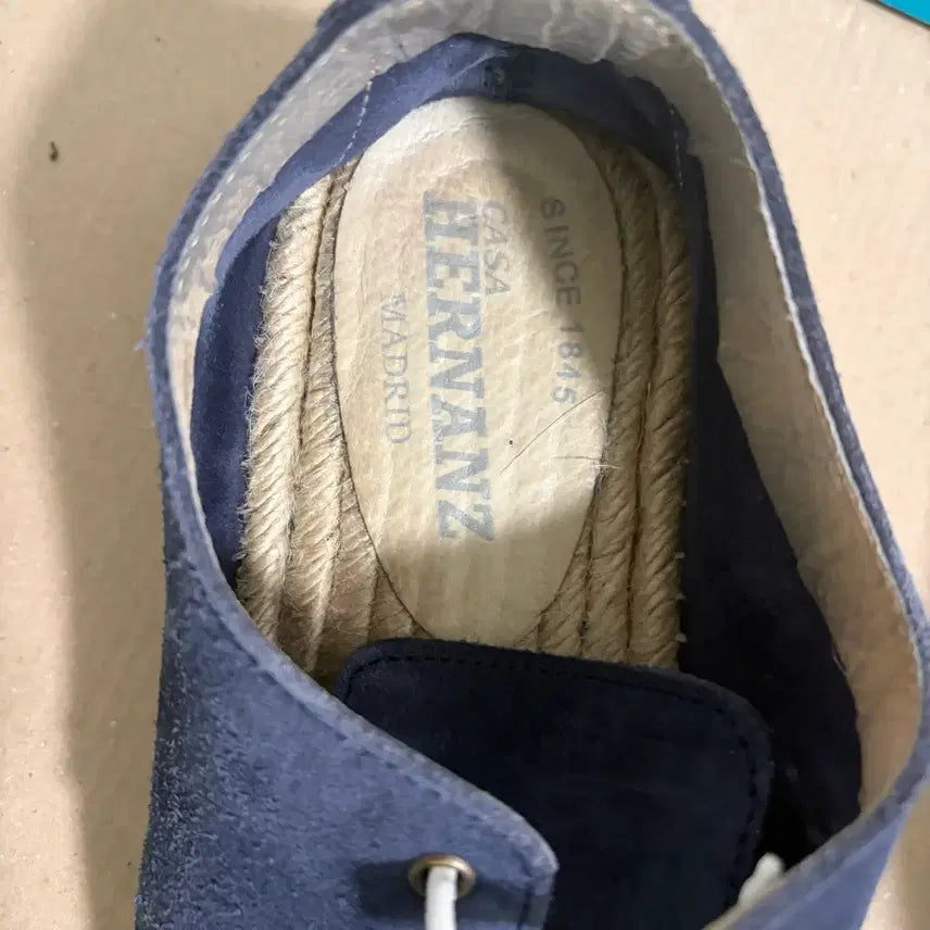 [BUNJANG] Casas Hernandez Navy Suede Espadrille Slip-On Shoes / 에스파듀 카사 헤르난즈 네이비 스웨이드 슬립온