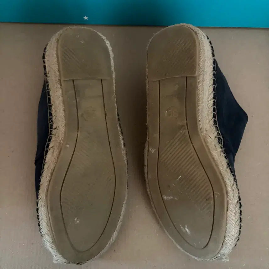 [BUNJANG] Casas Hernandez Navy Suede Espadrille Slip-On Shoes / 에스파듀 카사 헤르난즈 네이비 스웨이드 슬립온