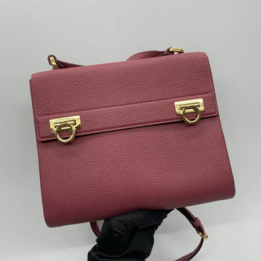 [BUNJANG] Salvatore Ferragamo Gancini Maia Double Lock Crossbody Bag / 267001297 페라가모 간치니 마이야 더블락 크로스백