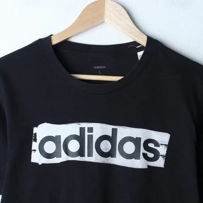 [BUNJANG] Adidas Big Logo T-Shirt Black Old School / (L) 아디다스 반팔 티셔츠 빅로고 블랙 올드스쿨-1865C