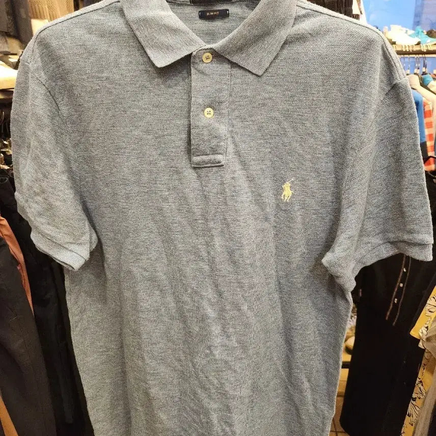 [BUNJANG] Polo Ralph Lauren Slim Fit Blue Polo Shirt / 폴로 랄프로렌 슬림핏 블루 카라티