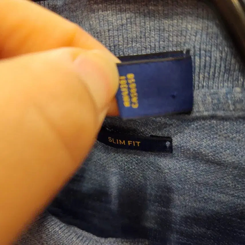[BUNJANG] Polo Ralph Lauren Slim Fit Blue Polo Shirt / 폴로 랄프로렌 슬림핏 블루 카라티