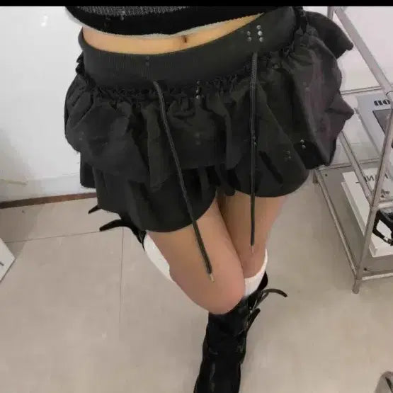 [BUNJANG] A-bly Tiered Mini Skirt / 에이블리 캉캉치마 캉캉스커트 치마바지