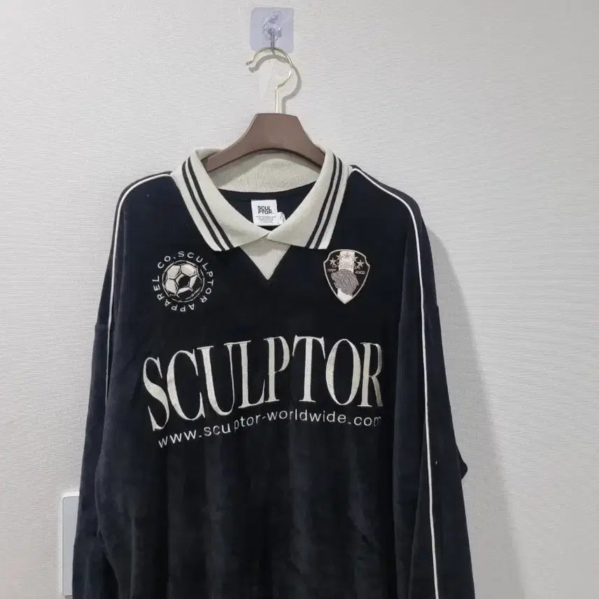 [BUNJANG] Sculptor Velvet Soccer Jersey Black S / 스컬프터 벨벳 사커 저지 블랙 S