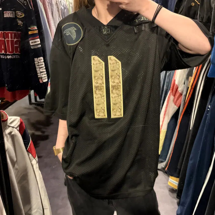 [BUNJANG] NFL X Nike Jones No. 11 Short Sleeve Jersey Black / NFL X NIKE NFL NO.11 Jones 반팔 져지 블랙