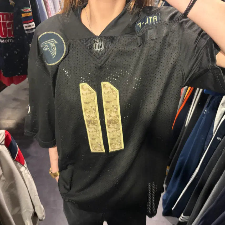 [BUNJANG] NFL X Nike Jones No. 11 Short Sleeve Jersey Black / NFL X NIKE NFL NO.11 Jones 반팔 져지 블랙