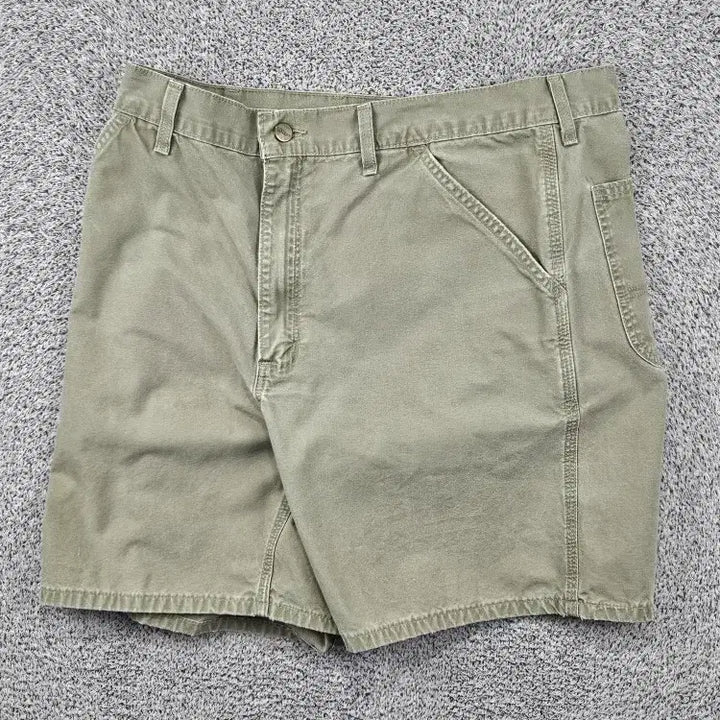 [BUNJANG] Carhartt Cotton Work Shorts Desert Beige 36" / 칼하트 코튼 워크 쇼츠 반바지 ( 36" ) / 12050