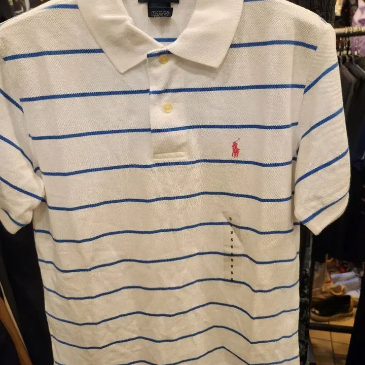 [BUNJANG] Polo Ralph Lauren Striped Polo Shirt / 폴로랄프로렌 스트라이프 카라티