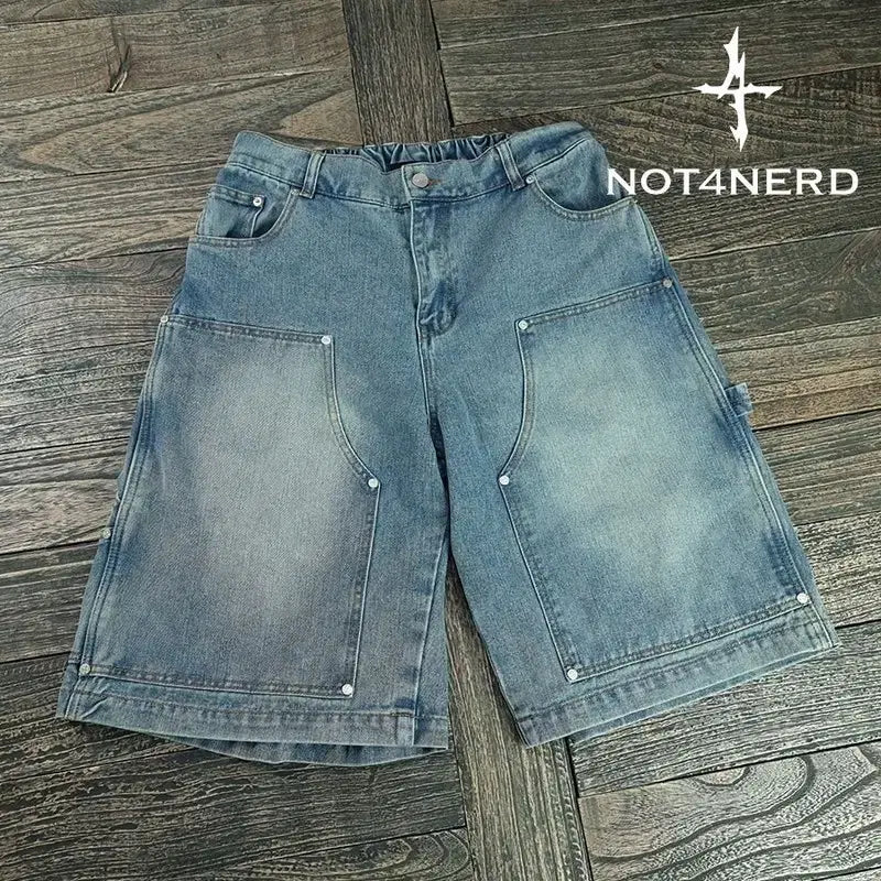 [SOLD OUT] 낫포너드 더블니 카펜터 데님 버뮤다 팬츠 반바지 M20308