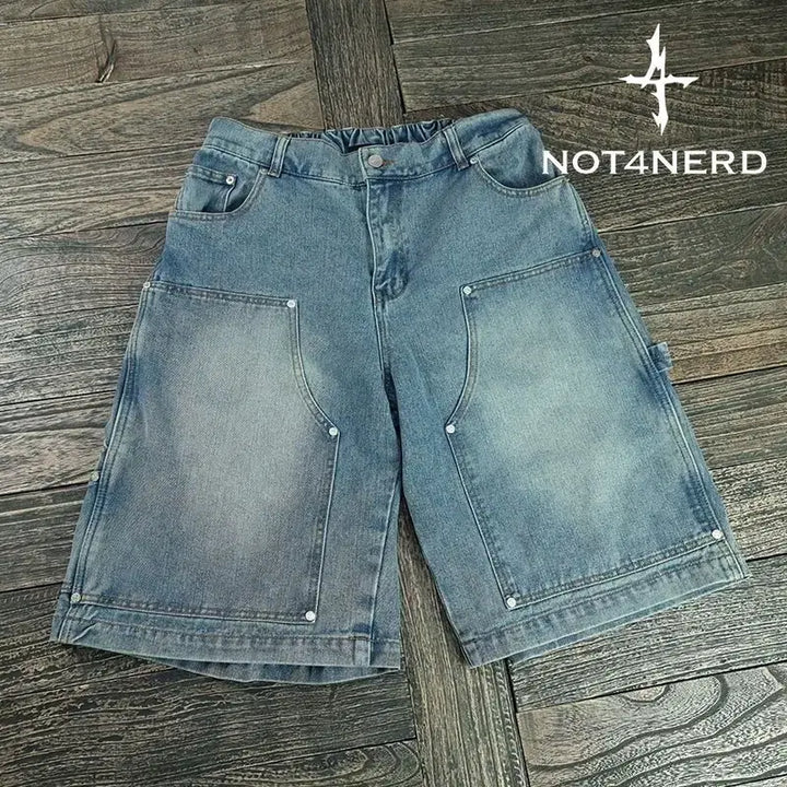 [SOLD OUT] 낫포너드 더블니 카펜터 데님 버뮤다 팬츠 반바지 M20308