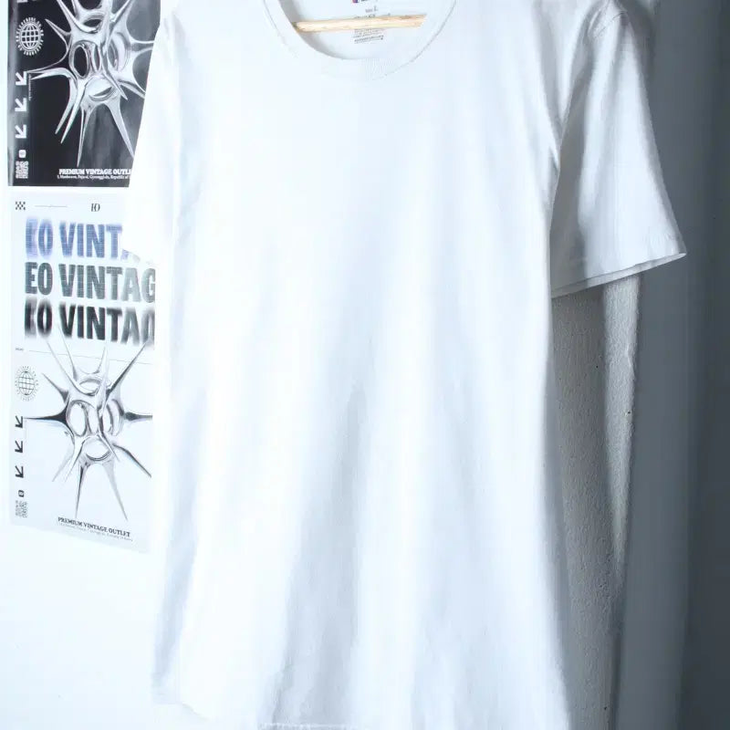 [BUNJANG] Champion Plain White T-Shirt (L-XL) Old School / (L-XL) 챔피온 반팔 티셔츠 화이트 무지 올드스쿨-18665