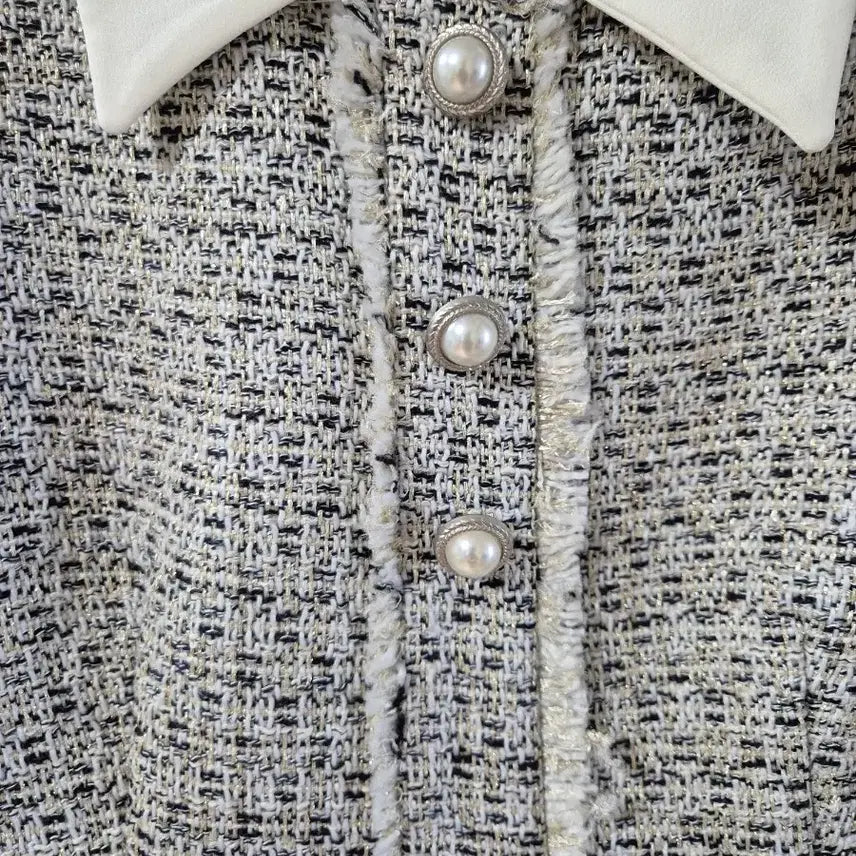 [BUNJANG] NAIN Atelier Pearl Point Tweed Dress (M) / 나인(NAIN) 아뜰리에 진주 포인트 트위드 원피스 (M)