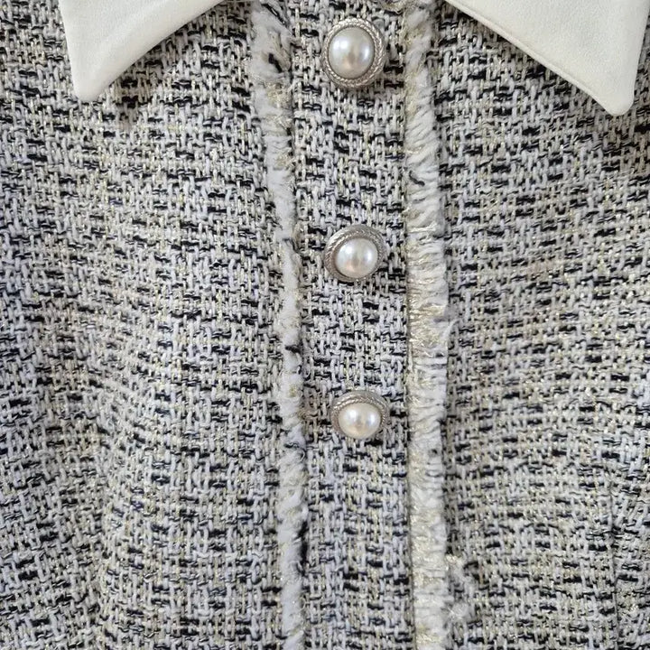 [BUNJANG] NAIN Atelier Pearl Point Tweed Dress (M) / 나인(NAIN) 아뜰리에 진주 포인트 트위드 원피스 (M)