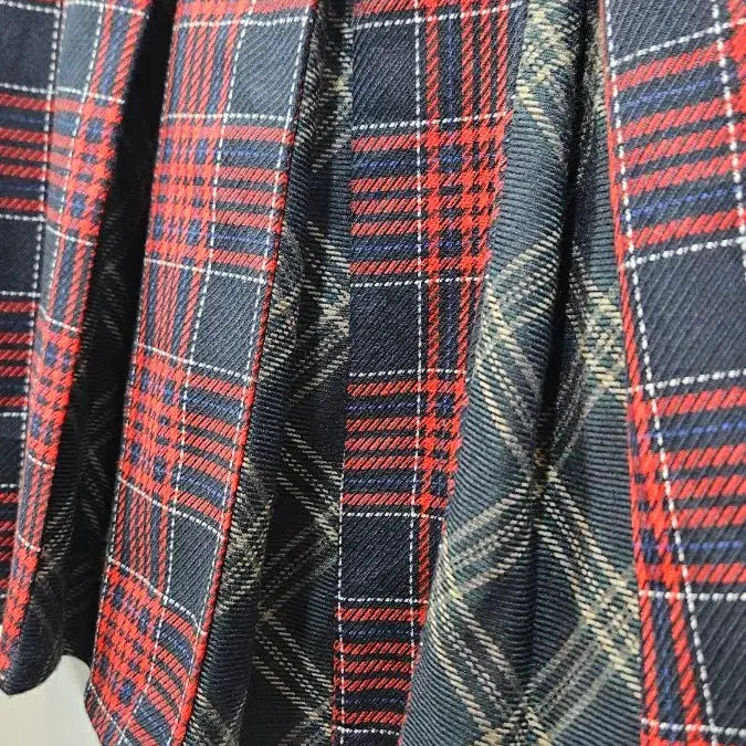 [BUNJANG] Next Checked Big Size Wrap Mini Skirt / next 체크 큰주름 빅사이즈 랩미니스커트 ss4