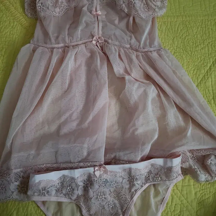 [BUNJANG] Pink Lace Sleep Set / 슬립세트