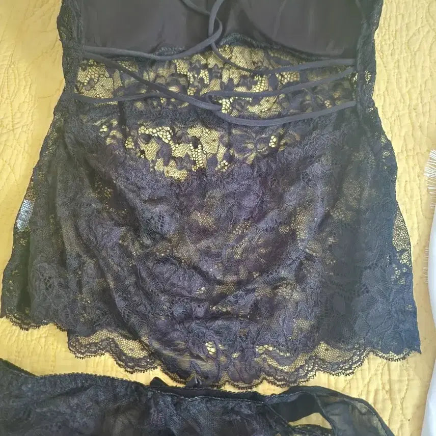 [BUNJANG] Pink Lace Sleep Set / 슬립세트