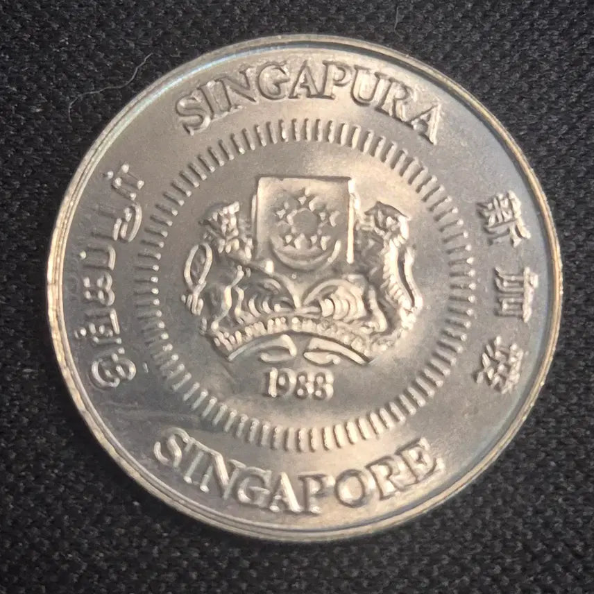 [BUNJANG] 1988 Singapore 10 Cent Coin (Uncirculated) / (준미사용) 1988 싱가포르 10센트 동전[EP. 2504]