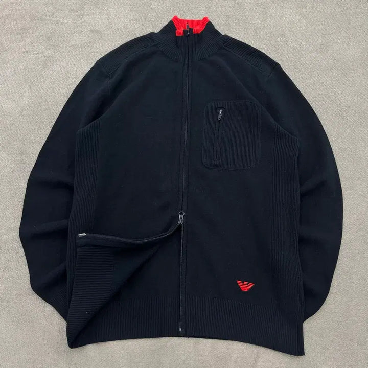 [BUNJANG] Emporio Armani Two-Way Knit Zip-Up Jacket / L 엠포리오 아르마니 투웨이 니트 집업 자켓