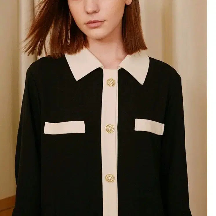 [BUNJANG] On&amp;On Color Block Pleated Dress / 온앤온 컬러블록 플리츠 원피스