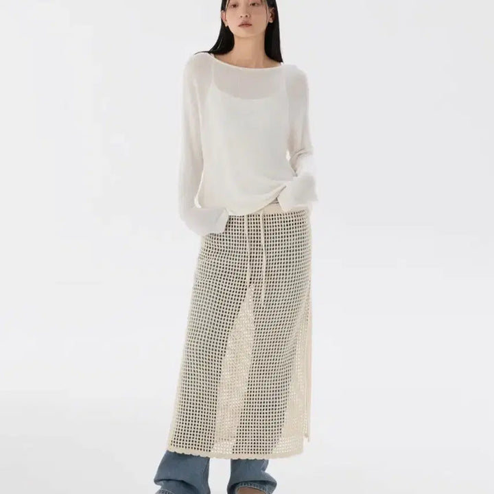 [BUNJANG] Musinsa Standard Net Long Skirt / 무신사스탠다드 네트 롱 스커트