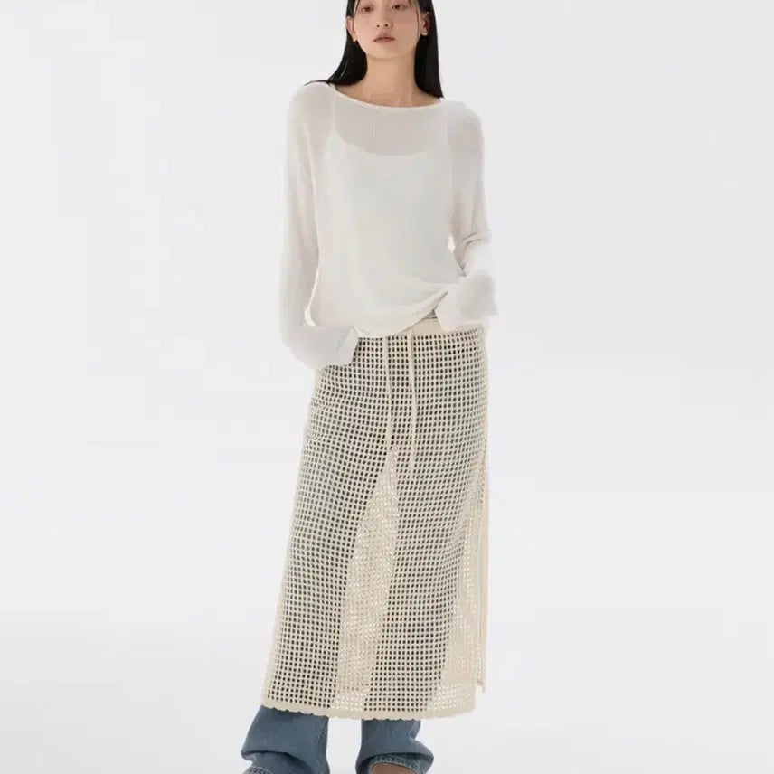 [BUNJANG] Musinsa Standard Net Long Skirt / 무신사스탠다드 네트 롱 스커트