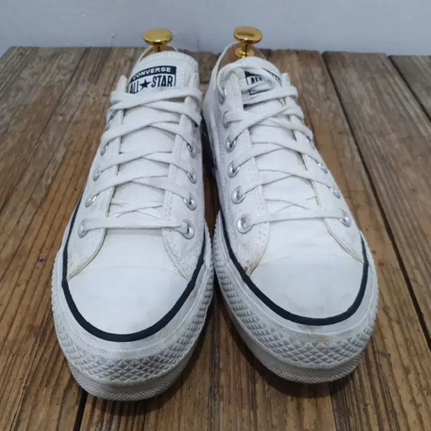 [BUNJANG] Converse Platform Low Sneakers White / 컨버스 플랫폼 로우 스니커즈 화이트 (245MM)
