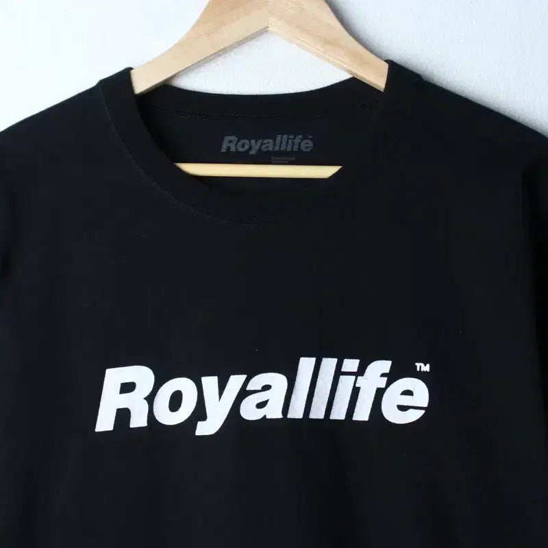 [BUNJANG] Royal Life Big Logo Short Sleeve T-Shirt Black / (L-XL) 로얄라이프 반팔 티셔츠 빅로고 블랙 올드스쿨-1866C
