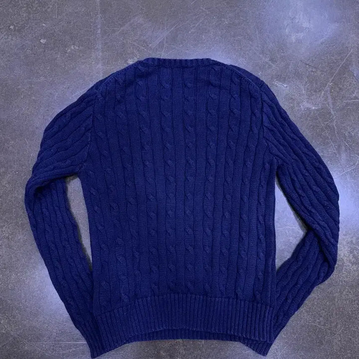 [BUNJANG] Polo Ralph Lauren Classic Cable Knit Navy S / 폴로 랄프로렌 클래식 케이블 니트 네이비 S